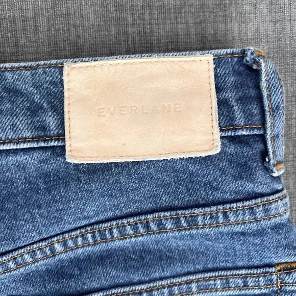 Everlane High Rise Straight Jeans in Classic Blue - Picture 3 of 6